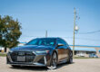 Front three-quarter view of a grey Audi RS6 Avant after front-end PPF, CSL ceramic coating and XR Plus window tint at EEwaterloo in Waterloo.
