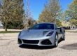 Front view of a silver Lotus Emira protected with full body XPEL Ultimate Plus paint protection film.